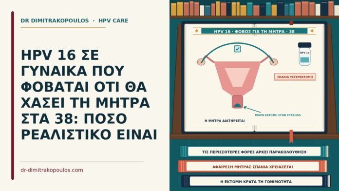 HPV 16 ΣΕ ΓΥΝΑΙΚΑ ΠΟΥ ΦΟΒΑΤΑΙ ΟΤΙ ΘΑ ΧΑΣΕΙ ΤΗ ΜΗΤΡΑ ΣΤΑ 38: ΠΟΣΟ ΡΕΑΛΙΣΤΙΚΟ ΕΙΝΑΙ HPV 16 και φόβος απώλειας της μήτρας