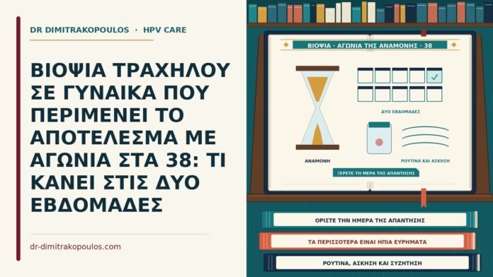 ΒΙΟΨΙΑ ΤΡΑΧΗΛΟΥ ΣΕ ΓΥΝΑΙΚΑ ΠΟΥ ΠΕΡΙΜΕΝΕΙ ΤΟ ΑΠΟΤΕΛΕΣΜΑ ΜΕ ΑΓΩΝΙΑ ΣΤΑ 38: ΤΙ ΚΑΝΕΙ ΣΤΙΣ ΔΥΟ ΕΒΔΟΜΑΔΕΣ βιοψία τραχήλου και αγωνία της αναμονής