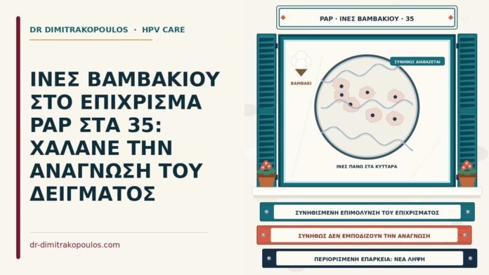 ίνες βαμβακιού στο επίχρισμα Παπ