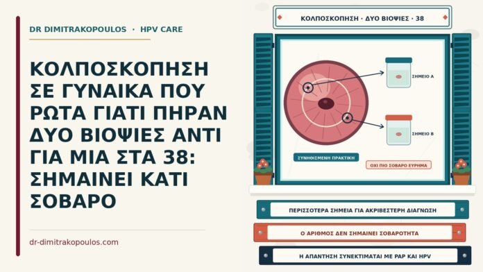 δύο βιοψίες στην κολποσκόπηση