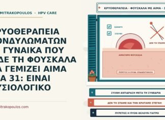 ΚΡΥΟΘΕΡΑΠΕΙΑ ΚΟΝΔΥΛΩΜΑΤΩΝ ΣΕ ΓΥΝΑΙΚΑ ΠΟΥ ΕΙΔΕ ΤΗ ΦΟΥΣΚΑΛΑ ΝΑ ΓΕΜΙΖΕΙ ΑΙΜΑ ΣΤΑ 31: ΕΙΝΑΙ ΦΥΣΙΟΛΟΓΙΚΟ αιματηρή φουσκάλα μετά από κρυοθεραπεία
