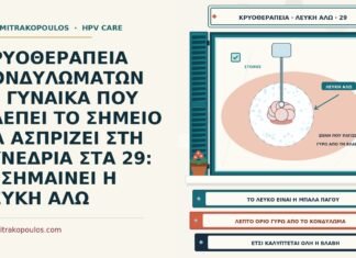 ΚΡΥΟΘΕΡΑΠΕΙΑ ΚΟΝΔΥΛΩΜΑΤΩΝ ΣΕ ΓΥΝΑΙΚΑ ΠΟΥ ΒΛΕΠΕΙ ΤΟ ΣΗΜΕΙΟ ΝΑ ΑΣΠΡΙΖΕΙ ΣΤΗ ΣΥΝΕΔΡΙΑ ΣΤΑ 29: ΤΙ ΣΗΜΑΙΝΕΙ Η ΛΕΥΚΗ ΑΛΩ λευκή άλω στην κρυοθεραπεία