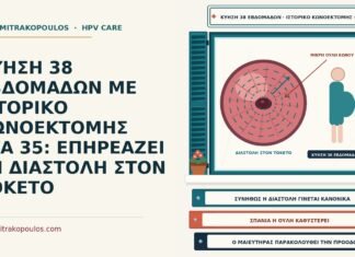 ΚΥΗΣΗ 38 ΕΒΔΟΜΑΔΩΝ ΜΕ ΙΣΤΟΡΙΚΟ ΚΩΝΟΕΚΤΟΜΗΣ ΣΤΑ 35: ΕΠΗΡΕΑΖΕΙ ΤΗ ΔΙΑΣΤΟΛΗ ΣΤΟΝ ΤΟΚΕΤΟ κωνοεκτομή και διαστολή στον τοκετό
