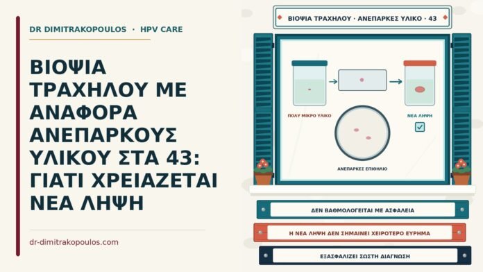ανεπαρκές υλικό βιοψίας τραχήλου