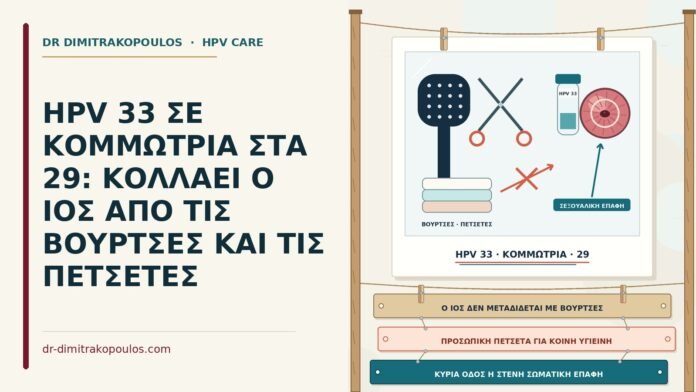 HPV 33 ΣΕ ΚΟΜΜΩΤΡΙΑ ΣΤΑ 29: ΚΟΛΛΑΕΙ Ο ΙΟΣ ΑΠΟ ΤΙΣ ΒΟΥΡΤΣΕΣ ΚΑΙ ΤΙΣ ΠΕΤΣΕΤΕΣ HPV 33 και εργαλεία κομμωτηρίου