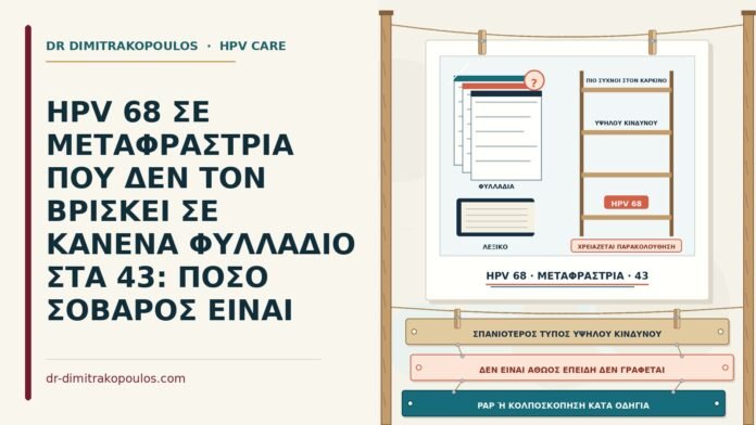 HPV 68 ως λιγότερο γνωστός τύπος