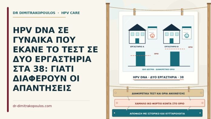 HPV DNA ΣΕ ΓΥΝΑΙΚΑ ΠΟΥ ΕΚΑΝΕ ΤΟ ΤΕΣΤ ΣΕ ΔΥΟ ΕΡΓΑΣΤΗΡΙΑ ΣΤΑ 38: ΓΙΑΤΙ ΔΙΑΦΕΡΟΥΝ ΟΙ ΑΠΑΝΤΗΣΕΙΣ HPV DNA σε δύο εργαστήρια