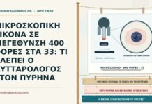 ΜΙΚΡΟΣΚΟΠΙΚΗ ΕΙΚΟΝΑ ΣΕ ΜΕΓΕΘΥΝΣΗ 400 ΦΟΡΕΣ ΣΤΑ 33: ΤΙ ΒΛΕΠΕΙ Ο ΚΥΤΤΑΡΟΛΟΓΟΣ ΣΤΟΝ ΠΥΡΗΝΑ μεγέθυνση 400 φορές στο Παπ