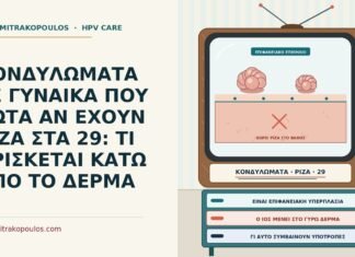 ΚΟΝΔΥΛΩΜΑΤΑ ΣΕ ΓΥΝΑΙΚΑ ΠΟΥ ΡΩΤΑ ΑΝ ΕΧΟΥΝ ΡΙΖΑ ΣΤΑ 29: ΤΙ ΒΡΙΣΚΕΤΑΙ ΚΑΤΩ ΑΠΟ ΤΟ ΔΕΡΜΑ Κονδυλώματα και «ρίζα»