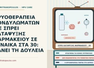 ΚΡΥΟΘΕΡΑΠΕΙΑ ΚΟΝΔΥΛΩΜΑΤΩΝ ΜΕ ΣΠΡΕΙ ΚΑΤΑΨΥΞΗΣ ΦΑΡΜΑΚΕΙΟΥ ΣΕ ΓΥΝΑΙΚΑ ΣΤΑ 30: ΚΑΝΕΙ ΤΗ ΔΟΥΛΕΙΑ σπρέι κατάψυξης φαρμακείου