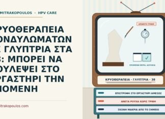 ΚΡΥΟΘΕΡΑΠΕΙΑ ΚΟΝΔΥΛΩΜΑΤΩΝ ΣΕ ΓΛΥΠΤΡΙΑ ΣΤΑ 38: ΜΠΟΡΕΙ ΝΑ ΔΟΥΛΕΨΕΙ ΣΤΟ ΕΡΓΑΣΤΗΡΙ ΤΗΝ ΕΠΟΜΕΝΗ κρυοθεραπεία και όρθια εργασία