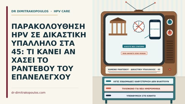 χαμένο ραντεβού επανελέγχου HPV
