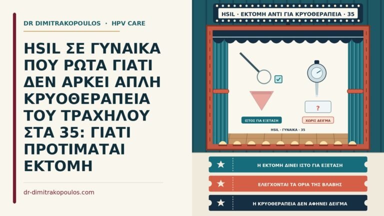 εκτομή αντί κρυοθεραπείας σε HSIL