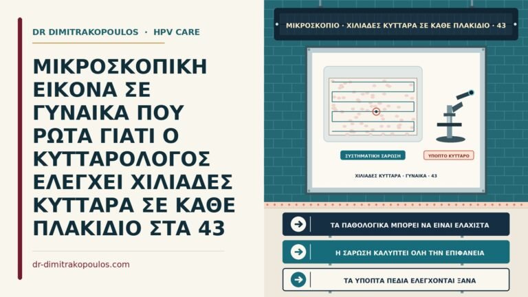 σάρωση πλακιδίου από τον κυτταρολόγο