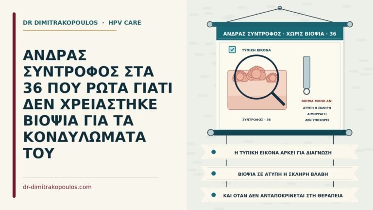 κονδυλώματα στον άνδρα χωρίς βιοψία