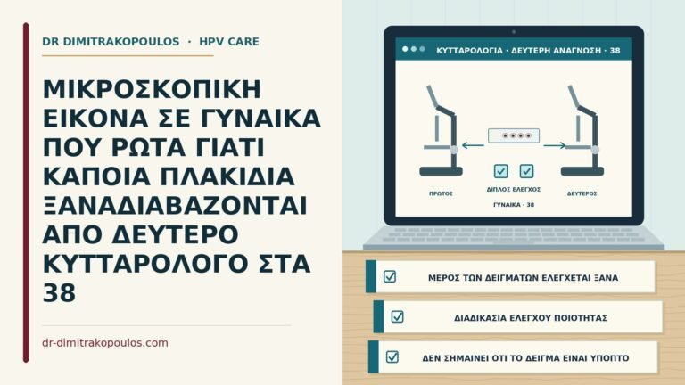δεύτερη ανάγνωση πλακιδίου από κυτταρολόγο