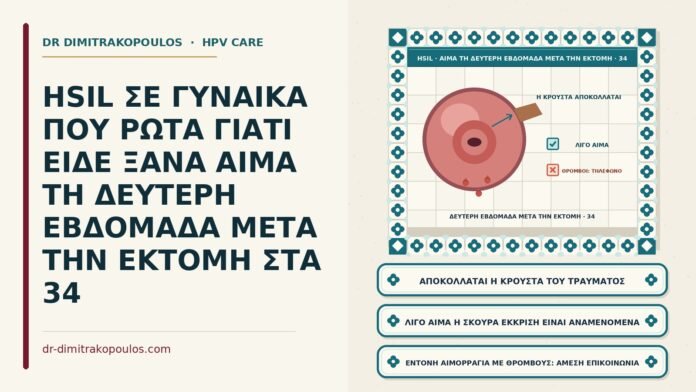 αιμορραγία τη δεύτερη εβδομάδα μετά την εκτομή