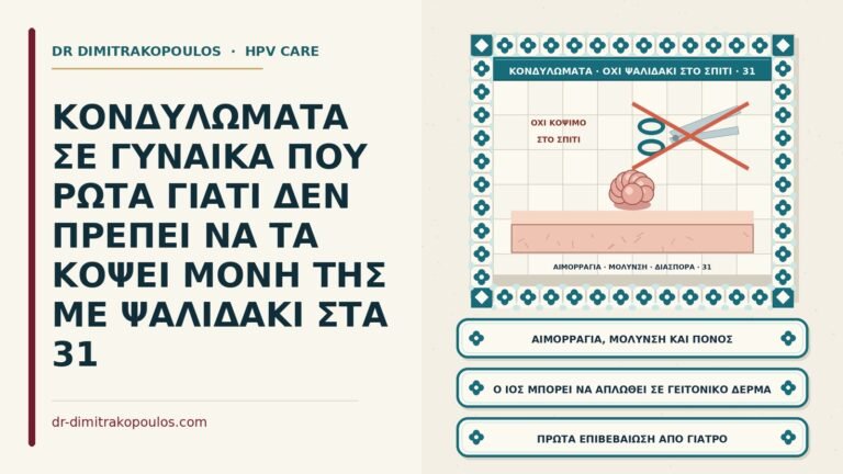 αυτοαφαίρεση κονδυλώματος με ψαλίδι