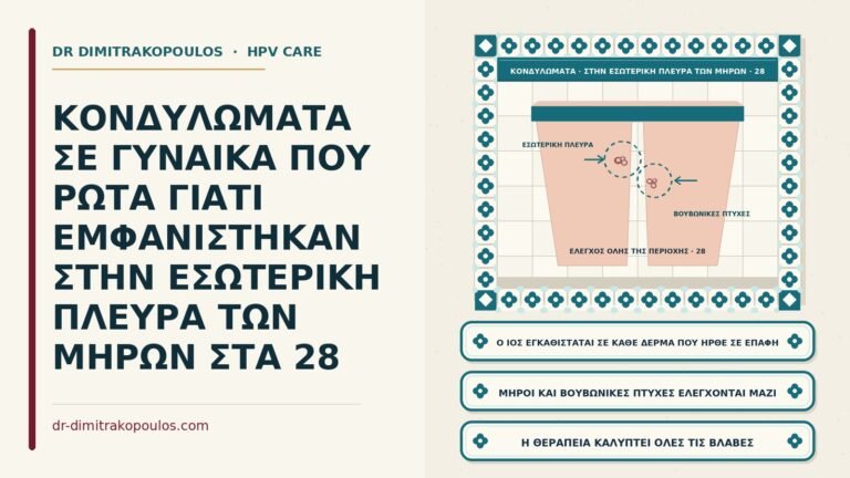 κονδυλώματα στους εσωτερικούς μηρούς