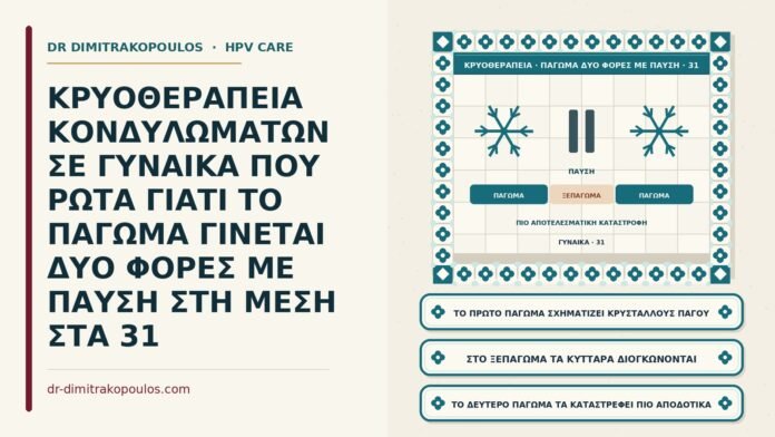 διπλός κύκλος παγώματος στην κρυοθεραπεία