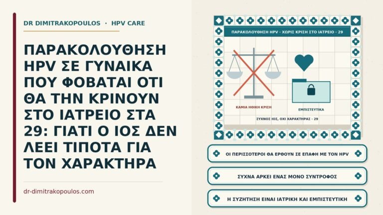 φόβος κριτικής στην παρακολούθηση HPV