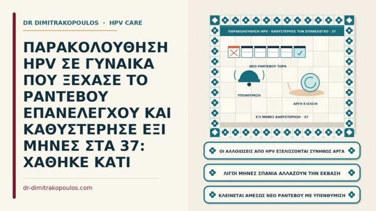 καθυστέρηση στο ραντεβού επανελέγχου HPV