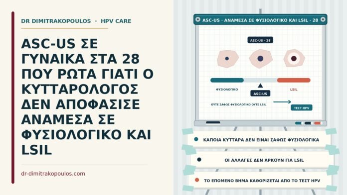 ASC-US ανάμεσα σε φυσιολογικό και LSIL