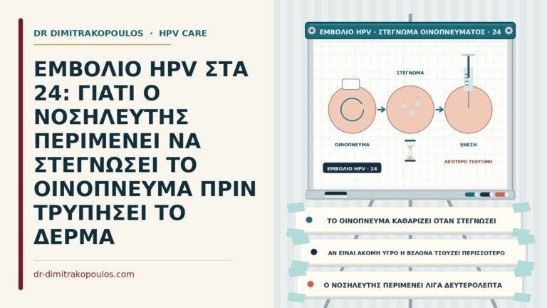 στέγνωμα οινοπνεύματος πριν από την ένεση