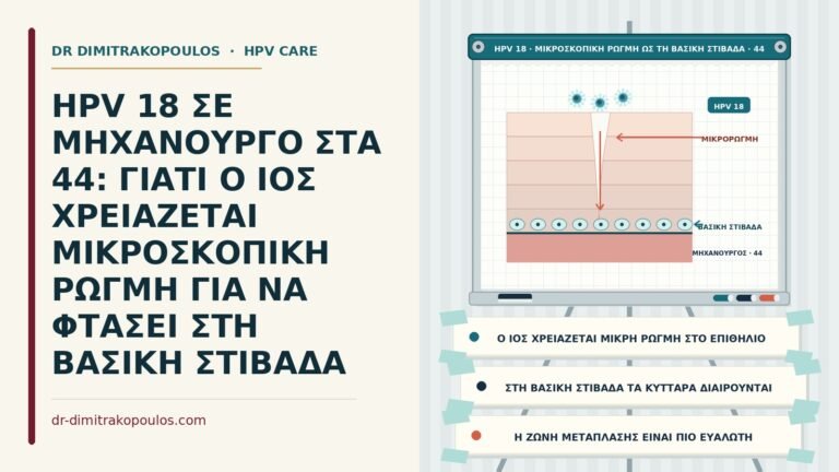 είσοδος του HPV 18 από μικροτραυματισμό