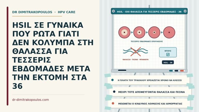 κολύμπι στη θάλασσα μετά την εκτομή