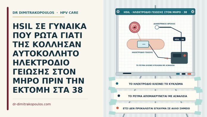 ηλεκτρόδιο γείωσης στην εκτομή HSIL
