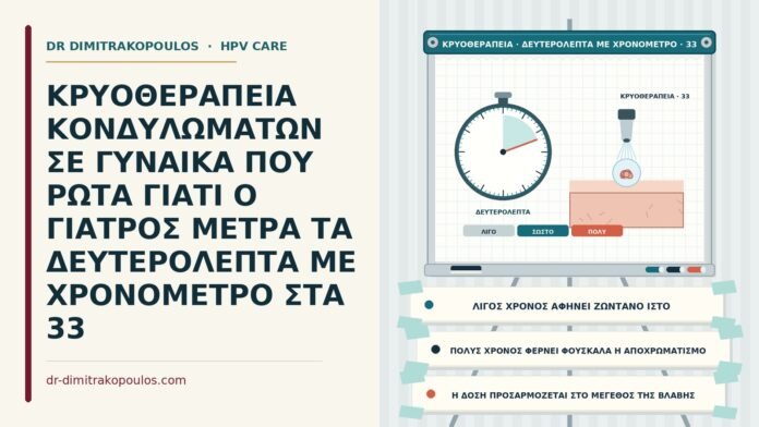 χρονομέτρηση στην κρυοθεραπεία