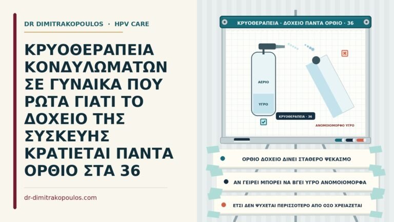 όρθια θέση της συσκευής κρυοθεραπείας