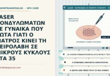 LASER ΚΟΝΔΥΛΩΜΑΤΩΝ ΣΕ ΓΥΝΑΙΚΑ ΠΟΥ ΡΩΤΑ ΓΙΑΤΙ Ο ΓΙΑΤΡΟΣ ΚΙΝΕΙ ΤΗ ΧΕΙΡΟΛΑΒΗ ΣΕ ΜΙΚΡΟΥΣ ΚΥΚΛΟΥΣ ΣΤΑ 35 κίνηση χειρολαβής στο laser