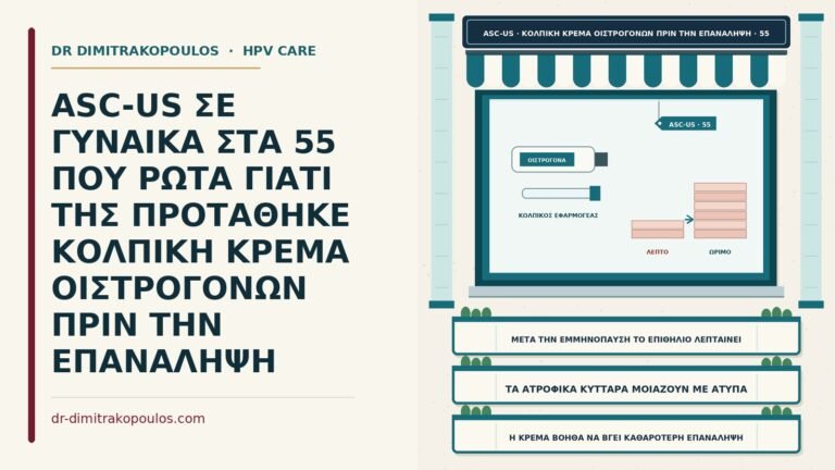 κολπική κρέμα οιστρογόνων πριν την επανάληψη