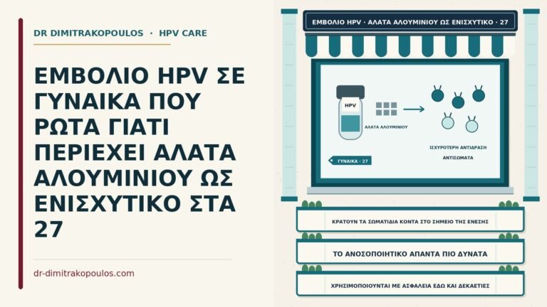 άλατα αλουμινίου ως ενισχυτικό του εμβολίου HPV