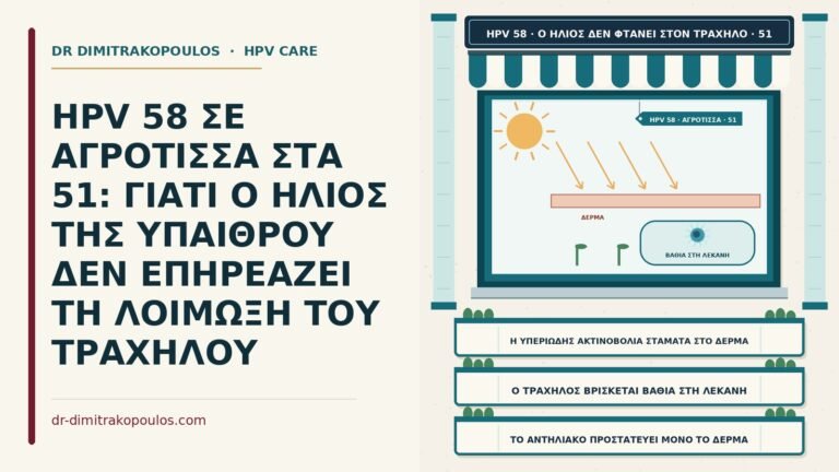 ηλιακή ακτινοβολία και HPV 58 στον τράχηλο