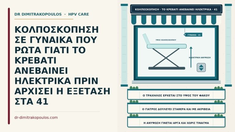 ηλεκτρικό κρεβάτι κολποσκόπησης