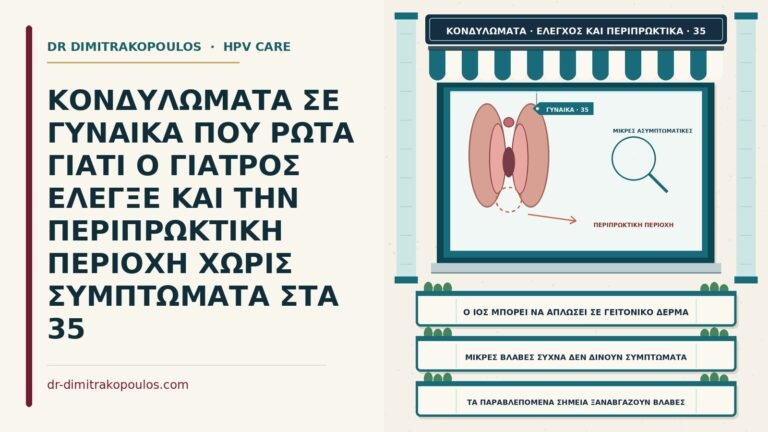 έλεγχος περιπρωκτικής περιοχής για κονδυλώματα