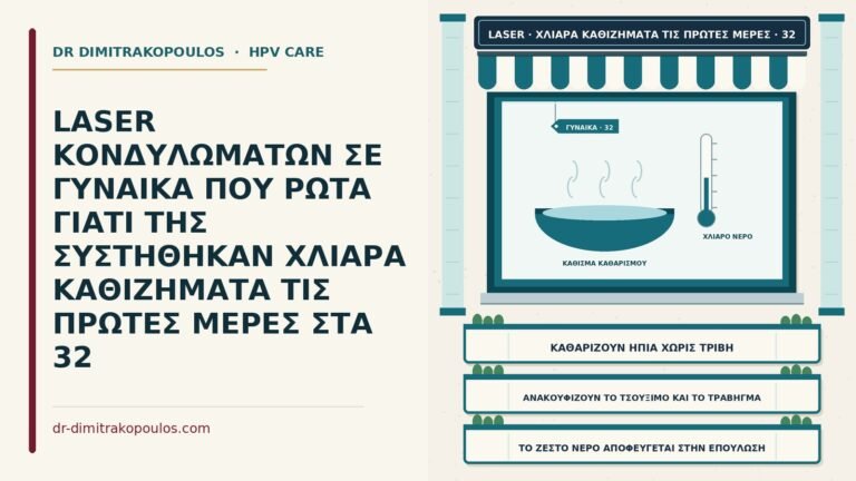 χλιαρά καθίσματα μετά το laser
