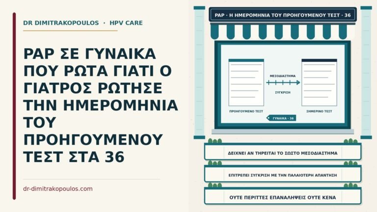 ημερομηνία του προηγούμενου τεστ Παπ