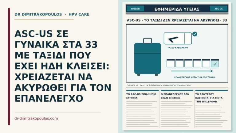 ταξίδι και επανέλεγχος μετά από ASC-US