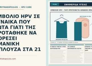 ΕΜΒΟΛΙΟ HPV ΣΕ ΓΥΝΑΙΚΑ ΠΟΥ ΡΩΤΑ ΓΙΑΤΙ ΤΗΣ ΠΡΟΤΑΘΗΚΕ ΝΑ ΦΟΡΕΣΕΙ ΑΜΑΝΙΚΗ ΜΠΛΟΥΖΑ ΣΤΑ 21 αμάνικη μπλούζα στο ραντεβού εμβολιασμού