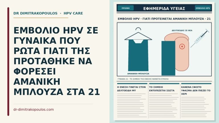αμάνικη μπλούζα στο ραντεβού εμβολιασμού