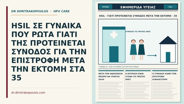 συνοδός μετά την εκτομή για HSIL