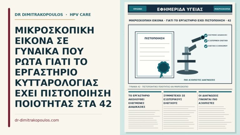 πιστοποίηση ποιότητας στο εργαστήριο κυτταρολογίας