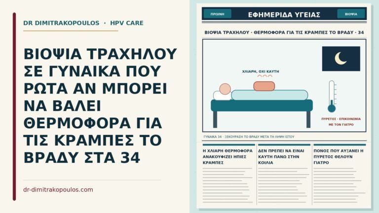 θερμοφόρα για κράμπες μετά τη βιοψία τραχήλου