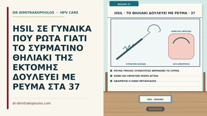 ηλεκτρικό θηλιάκι στην εκτομή για HSIL
