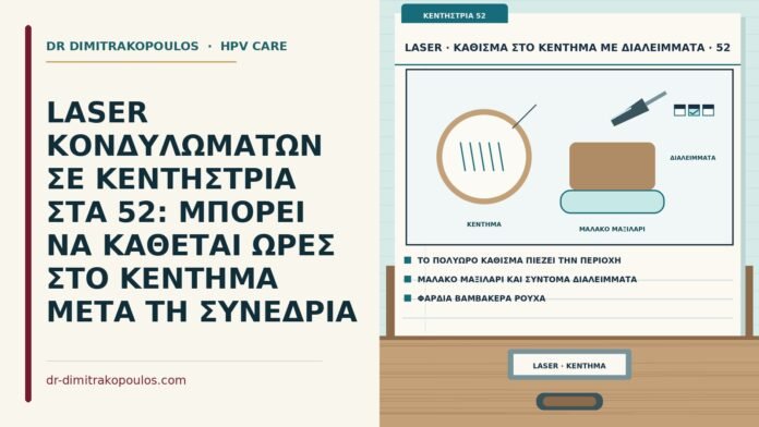 LASER ΚΟΝΔΥΛΩΜΑΤΩΝ ΣΕ ΚΕΝΤΗΣΤΡΙΑ ΣΤΑ 52: ΜΠΟΡΕΙ ΝΑ ΚΑΘΕΤΑΙ ΩΡΕΣ ΣΤΟ ΚΕΝΤΗΜΑ ΜΕΤΑ ΤΗ ΣΥΝΕΔΡΙΑ πολύωρο κάθισμα στο κέντημα μετά το laser