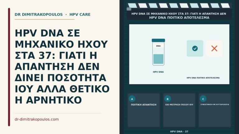 ποιοτικό αποτέλεσμα HPV DNA χωρίς ποσότητα